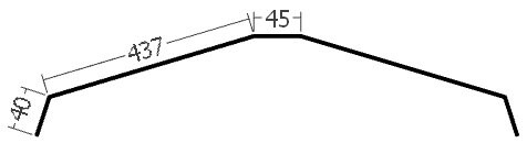 Hřebenáč na lať, rš. 1000 mm, tl. 0,6 mm - Al přírodní