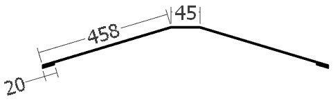 Hřebenáč na lať na perforovanou lištu, rš. 1000 mm, tl. 0,6 mm - Al lakovaný
