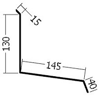 Lišta ke zdi čelní, rš. 330 mm,tl. 0,6 mm - Al lakovaný
