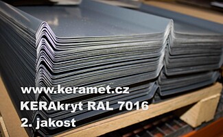 KERAkryt 0,60 x 440 x 1000 mm, AL lak. RAL 7016