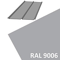 KERAkryt 0,80 x 440 x 1000 mm, Al lakovaný  RAL 9006/9006 - DOPRODEJ
