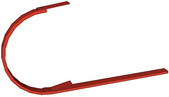 Hák 400 mm, Al lakovaný *