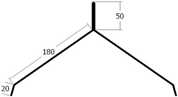Hřebenáč pro hromosvod, rš. 500 mm, tl. 0,6 mm - Al přírodní