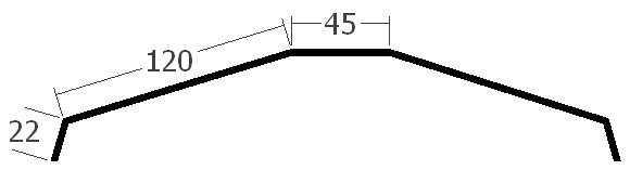 Hřebenáč na lať, rš. 330 mm, tl. 0,6 mm - Al přírodní