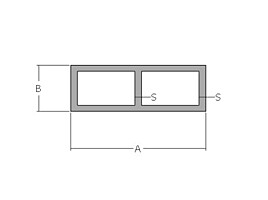 Jekl 160 x 18 x 2,00 mm s můstkem, Al profil přírodní, slitina EN AW-6060 T66