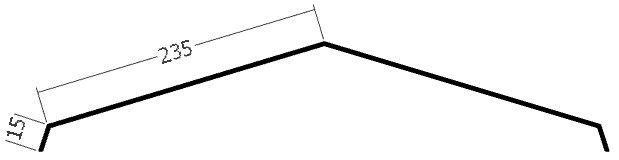 Hřebenáč, rš. 500 mm, tl. 0,6 mm - Al lakovaný