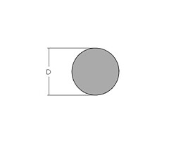 Kulatina pr. 25 mm, Al profil přírodní, délka 3 M! slitina EN AW-6063 T66