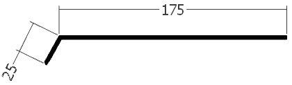 Podklad pod okapní lištu zatahovací, rš. 200 mm, tl.1,0 mm - Al přírodní