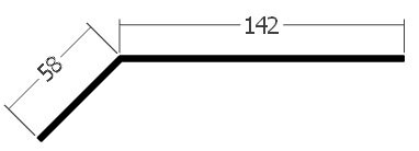 Podklad pod okapní lištu zatahovací, rš. 200 mm, tl.1,0 mm - Al přírodní